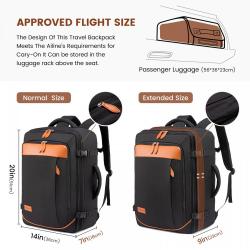 LOVEVOOK 2022 Carry on weekender bags large 40L Expandable 17in laptop Backpacks Airline bag business women men travel backpack