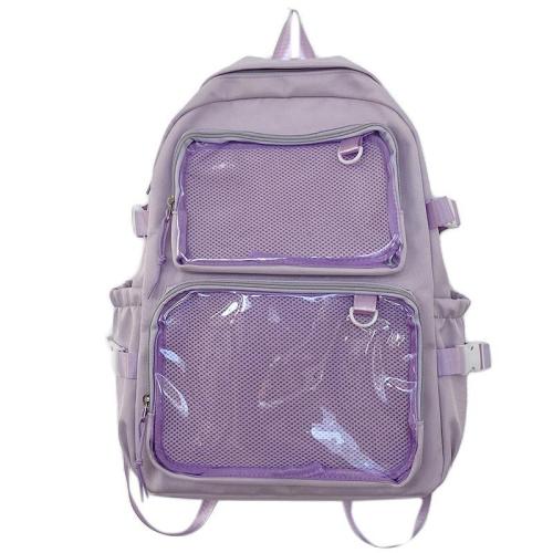 HR750 Hot Selling School Girl Backpack Travel Nylon Shoulder Bag Cute Laptop Backpack Cartoon Student Transparent Schoolbag