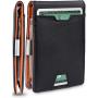 Wholesale custom carbon fiber money clip leather clip card holder wallet men money clip