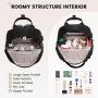 LOVEVOOK Girls Cute Casual School Travel Bagpack Nylon Waterproof Backpack Purse with USB Port Mini Backpacks for Women Ladies