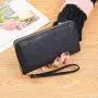 New Ladies Simple Wallet with Long Zipper Clutch Bag Cross-Border Embossed Mobile Phone and Banknote Clip Waterproof
