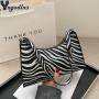Lady Underarm Shoulder Bag Fashion Women Ladies Leopard Print Leather Pu Black Girls Lady Handbag Accept OEM ODM Single Zebra
