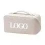 Custom Logo Luxury PU Cosmetic Bags for Women Multi Functional Portable Skincare Storage Checkered Makeup Bag With Handle