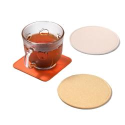 KBW721 Nordic Style PU Leather Coaster Insulation Pad Tea Coffee Cup Pad Waterproof Anti Scalding Anti Slip Pad GO Gifts