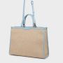 2024 Premium Quality Nature Woven Straw Tote Bags PU Leather Handle Customized Printed Logo Design Handbags