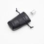 Luxury Black Leather Drawstring Cosmetic Pouch Round Bottom Gift Bags Dust Leather Dices Perfume Jewelry Bag