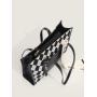 2024 New Custom Logo Autumn Winter Two Pieces Sets Trend Style Women Canvas Tote  Lady Handbag