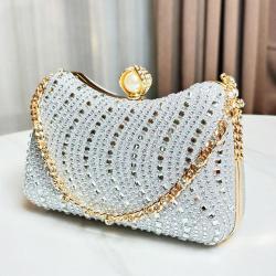 2024 Rhinestone Clutch Purses For Women Evening Bags Sparkling Shoulder Envelope Clutch Bag Party Cross Body Handbags