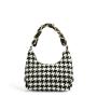 Wholesale Woven Fabric Houndstooth Women Handbag Tweed Fabric Oem Purses And Handbags