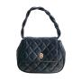 Custom logo soft pu leather handbags ladies woven strap fashion women hand bags luxury diamond small shoulder bag