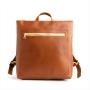 Wholesale Casual Students School Bag Custom Women Multifunction Travel Black Genuine Leather Backpack