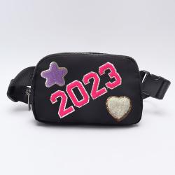 Keymay 38 Colors RTS Stock Popular DIY Girls Crossbody Nylon Fanny Pack Belt Bag Women Waist Bags Fanny Pack Crossbody Bum Bag