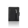 Wholesale leather trifold wallet rfid blocking slim card holder wallet with zipper coim purse