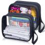 Gelory Pencil Stationery Bag for Office Colleague Adult Teen Student, Clear Zipper Pencil Pouch Transparent Pen Pouch