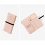HR727 Strap PU Leather RFID Passport Bag Anti Theft Clip ID Portable Bank Card Holder Daily Matching Solid color Wallet Clip