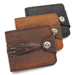 OEW204 PU Leather Wallet Classic Money Clip Purse Luxury Wallets for Men ID Credit Card Cases Crocodile Pattern Coin Purse