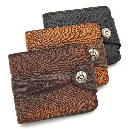 OEW204 PU Leather Wallet Classic Money Clip Purse Luxury Wallets for Men ID Credit Card Cases Crocodile Pattern Coin Purse