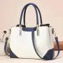 New Arrival contrast color handbag pu leather women purse elegant bags for women