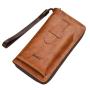 ZR865 New Fashion Long Slim Men's Wallet PU Retro Simple Handheld ID Card Bag Youth Leisure Phone Multi functional One Piece Bag