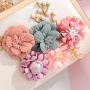 High end small square women's shoulder bags hand bag female chain evening bags with flower