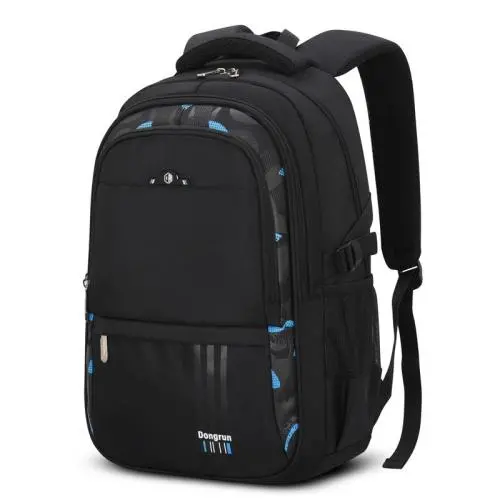 HR173 Fashion Trend Junior High School Student School Bag Nylon Reducing Backpack Travel Commemorative Soft Face Computer Bag