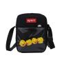 wholesale cheap mini canvas phone messenger bag with clear window custom transparent PVC ita bag