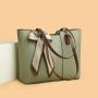 2024 Advanced New Lychee Grain Shoulder Tote Bag Vegan Leather PU Two Soft Underarm Straps Fashionable Simple Design Beach Use