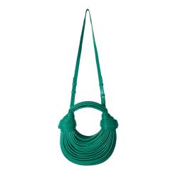 2024 Fashion Trendy Golden And Silver Luxury Noodles Bag With Double Knot And Removable Strap Bag