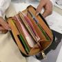 HR498 New PU Leather Wallet for Women Coin Wallet Female Retro Pattern Luxury Handbag Ladies Evening Party Handheld Card Purse