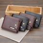 OEM031New Small Wallets Short Men's Wallet Genuine Leather Guarantee Purse For Male Coin Purse Rifd Wallet Cartera Hombre