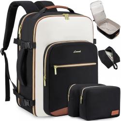 LOVEVOOK 40L Airline Approved Carry on Laptop Backpack with 3 Packing Cubes Airplanes TSA Large Travel Backpack for Women Men
