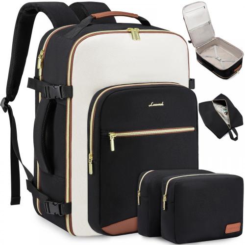 LOVEVOOK 40L Airline Approved Carry on Laptop Backpack with 3 Packing Cubes Airplanes TSA Large Travel Backpack for Women Men