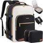 LOVEVOOK 40L Airline Approved Carry on Laptop Backpack with 3 Packing Cubes Airplanes TSA Large Travel Backpack for Women Men