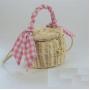 Woven Purse Handbag Women Wicker Summer Beach Round Basket