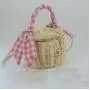 Woven Purse Handbag Women Wicker Summer Beach Round Basket