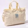 Beach Tote Bag 2022 New Design Shopping Bag Foldable Corduroy Tote Bag Custom With Letter Patches