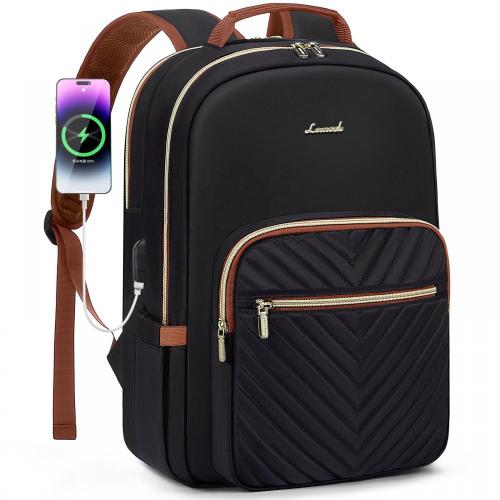 LOVEVOOK Luxury Nylon Teen College School Bookbags Waterproof Business 15.6 17 Inch Travel Laptop Backpacks Bags for Women Girls