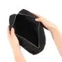 Keymay RTS 4 colors 4 sizes Plush Fluffy Makeup Organizer Pouch Sherpa Soft Cosmetic Bag Teddy Makeup Bag
