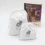 Custom Logo Printed Eco Friendly Reusable Jewelry Gift Pouch Cotton Bag Drawstring Muslin Skincare Cosmetic Packaging Cotton Bag