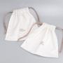 High Quality White Cotton Dust Bag For Skincare Products Custom Logo Drawstring Cosmetic Makeup Muslin Pouch