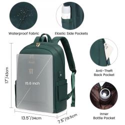 LOVEVOOK 2023 Waterproof High Quality School Travel Laptop Backpack 15.6 In for Work Business laptop backpack for women with USB