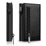Rfid Pop Up Credit Card Wallet for Men Aluminum Smart Carbon Fiber Wallet Man