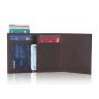 Genuine Leather RFID Blocking Slim Minimalist Thin Front Pocket Card Holder Rfid Wallet Metal Card Case Luxury Anti Money Clip