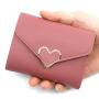 New Arrival Mini Heart Hasp Wallets Ladies PU Leather Money Bag Small Wallet Cash Card Holder Students Money Bags 2024