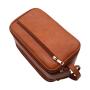 OEM/ODM leather cosmetic bag zipper women makeup organizer pu leather travel cosmetic bag