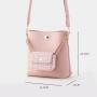 Factory Custom Luxury Portable Pu Handbag Women Crossbody Bags Female Bucket Tote Bag With Lovely Pouch
