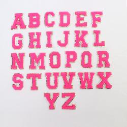 5.5cm Chenille Patch Custom Embroidery Glitter Patches Chenille Letter Bag Accessories Patches Heart DIY Cosmetic Bag