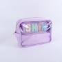 Custom Fashional Portable Waterproof Square Beach Travel Women Zipper Makeup Vanity Bag Cosmetic Bags Pvc Pouch Bag Cosmetic