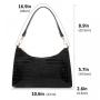 2022 LOVEVOOK Purse half moon handbags for women luxury custom logo small shoulder bag pu leather Crocodile girls purses