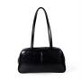 Customized LOGO Korean Casual Black Shoulder Bag PU Leather Large Capacity Hobo Bag High Quality Women's Tote Bag